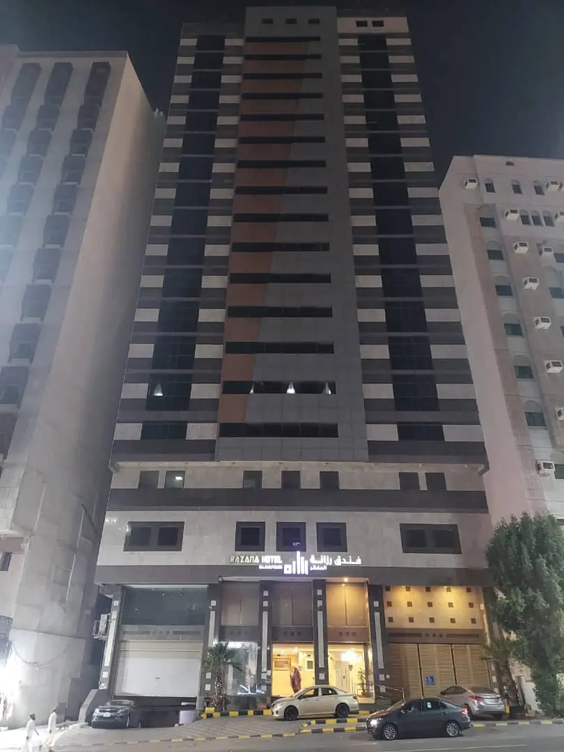Hotel building in Makkah at night